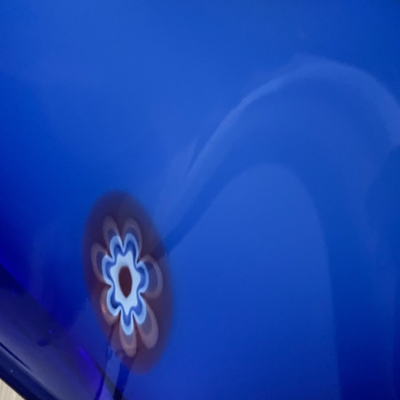 Vintage Murano Millefiori Art Glass Bowl Trinket Candy Dish Cobalt Blue - Picture 9 of 10